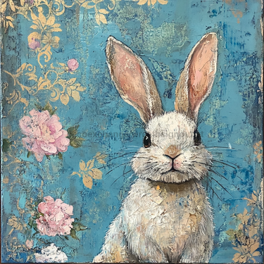 Easter Rabbit Sign, DCO-13287, Sign For Wreath, 10x10